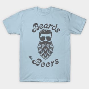 Beards & Beer - Charcoal T-Shirt